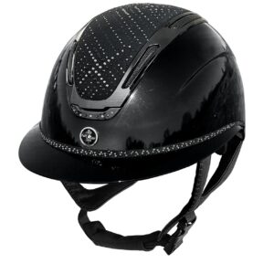 Fairplay Equileus Stellify Shiny Ridehjelm - Sort - STR 58-60