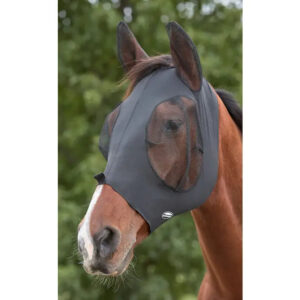 Weatherbeeta - Insektmaske, Stretch med �rer - COB / Sort/Sort