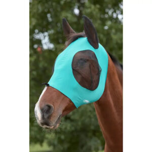 Weatherbeeta - Insektmaske, Stretch med �rer - COB / Turkis/Sort