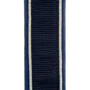 Pandeb�nd med pipe og broderet navn - Navy/s�lv