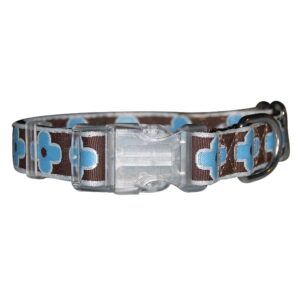 WOUAPY "Flower" Hundehalsb�nd (Bl�) - Medium