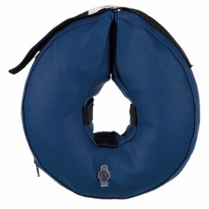 Oppustelig halskrave til hunde, polyester, 24-31 cm