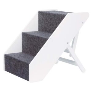 Foldbar trappe i tr� til hunde, 40 x 67 cm