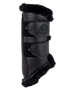 Acavallo - Gamacher, Forbens gamacher med pels, 2 remme Sort - XL / BLACK
