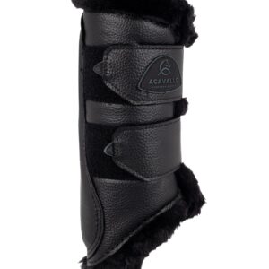 Acavallo - Gamacher, Forbens gamacher med pels, 2 remme Sort - L / BLACK
