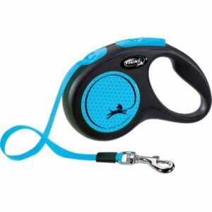 Flexi Neon, B�nd line, Small, Bl�, 5M, Max 15kg