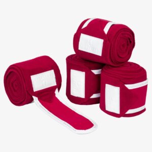 Equestro Fleecebandager, 4 pk - PETROL BLUE