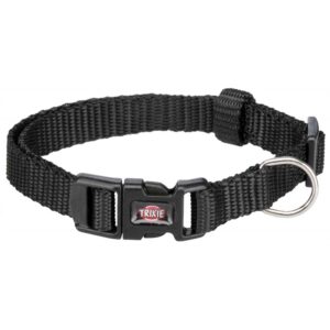 Nylon Halsb�nd, Sort, 35-55 cm, 20 mm