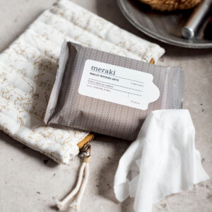Meraki - Makeup remover wipes, Aloe vera, Varm gr�/Hvid