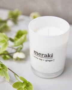 Meraki - Duftlys, White tea & Ginger - 220g.