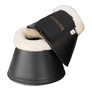 Protector Klokker med imiteret lam - Sort/Creme - STR S