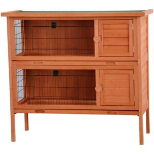 Kaninbur Dobbelt til udend�rsbrug, 124 x 55 x 113 cm