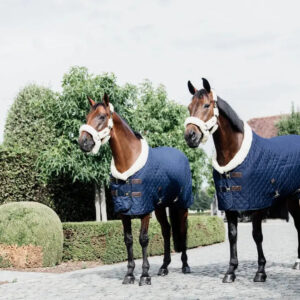 Kentucky - St�vne d�kken med pels kant, Show rug 160g, Navy - Navy / 100cm