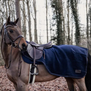 Kentucky - Fleece ride t�ppe, Riding rug heavy fleece, Navy - M