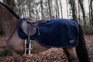 Kentucky - Fleece ride t�ppe, Riding rug heavy fleece, Navy - L