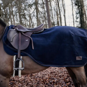 Kentucky - Fleece ride t�ppe, Riding rug heavy fleece, Navy - L
