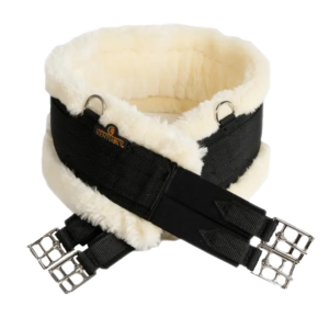Kentucky - Gjord med lammeskind, sheepskin girth. - Black / 125cm