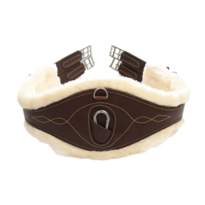 Kentucky - Gjord med lammeskind, sheepskin anatomic girth, neutral, brun - Brun / 140cm