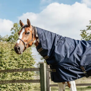 Kentucky - Turnout d�kken med fleece, quick dry m. hals, navy, 0 gram - Navy / 130cm