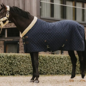 Kentucky - St�vne d�kken med pels kant, Show rug 160g, Navy - Navy / 140cm