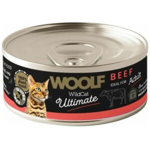 Woolf Ultimate Beef, d�semad til kat, 12 d�ser � 85g