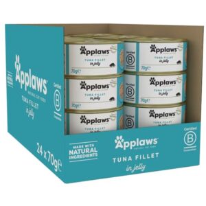 Applaws Cat d�semad, Tuna Fillet in Jelly, 24 x 70g