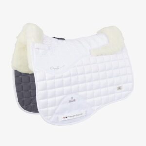 Premier Equine Capella Close Contact Merino Wool Dressur Underlag - Hvid/natur merino