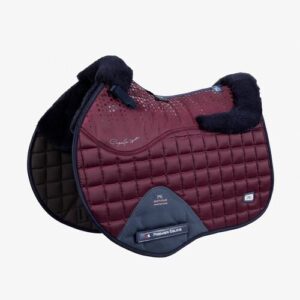 Premier Equine Capella Close Contact Merino Wool Underlag - spring - Vinr�d/navy merino