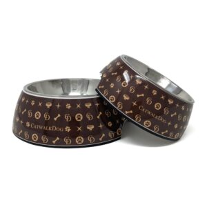 CatwalkDog Chewy Louis 2 In 1 Dog Bowl - Large