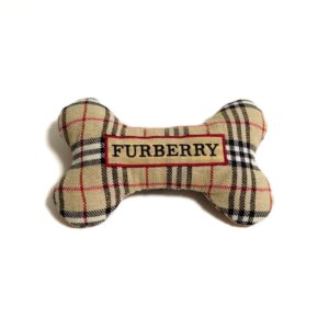 CatWalk Dog Furberry Bone Parody Plush Dog Toy