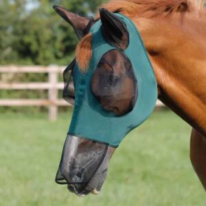 Premier Equine Comfort Lycra Xtra insektmaske med mulenet - Gr�n, M