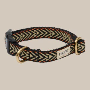 Bright Orange / Bl�dt & justerbart hundehalsb�nd - M