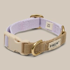 Lavender / Bl�dt & justerbart hundehalsb�nd - XS