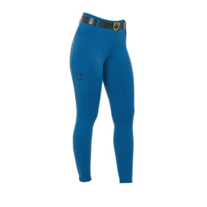 Equestro Hybrid High Waist Tights - Blue Coral - STR L