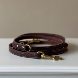 Hundesnor - m�rk brun l�der / justerbar