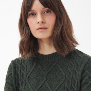 Barbour - Strikket kjole, Burne Dress - Olive / 40