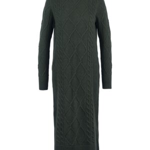 Barbour - Strikket kjole, Burne Dress - Olive / 38