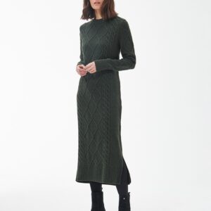 Barbour - Strikket kjole, Burne Dress - Olive / 36