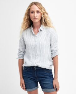 Barbour - Dame, skjorte, Marine - Chambray Stripe - 14