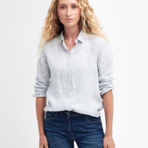 Barbour - Dame, skjorte, Marine - Chambray Stripe - 10