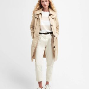 Barbour - Dame, Jakke, Hebrides, Vandt�t - Safari/Primrose Hessian - 10 / Safari/Primrose Hessian
