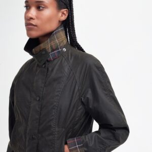 Barbour - Dame voks jakke, Classic, Beadnell, Oliven - Olive / 38