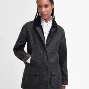Barbour - Dame voks jakke, Classic, Beadnell, Oliven - Olive / 34