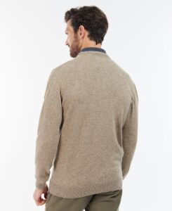 Barbour - Pullover, herre, Essential Lambswool Crew - Fossil - Fossil / XL