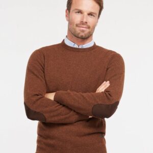 Barbour - Sweater, Essential Patch Crew, Bracken - Bracken / L