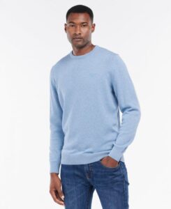 Barbour - Herre, Pullover, Pima Cotton Crew, Chambray - L / Chambray