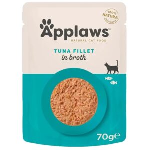 Applaws Cat Pouch Tuna Fillet in Broth, 12 pouches