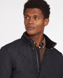 Barbour - Jakke, herre, Powell Quilt - Navy/Forest Mist / L