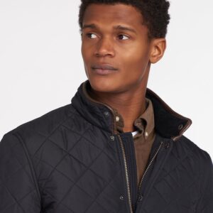 Barbour - Jakke, herre, Powell Quilt - Navy/Forest Mist / L