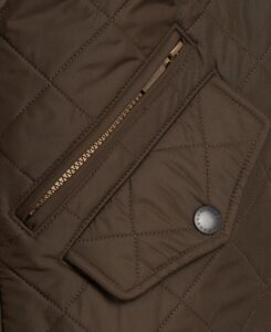 Barbour - Jakke, herre, Powell Quilt - Olive/Forest Mist / XL